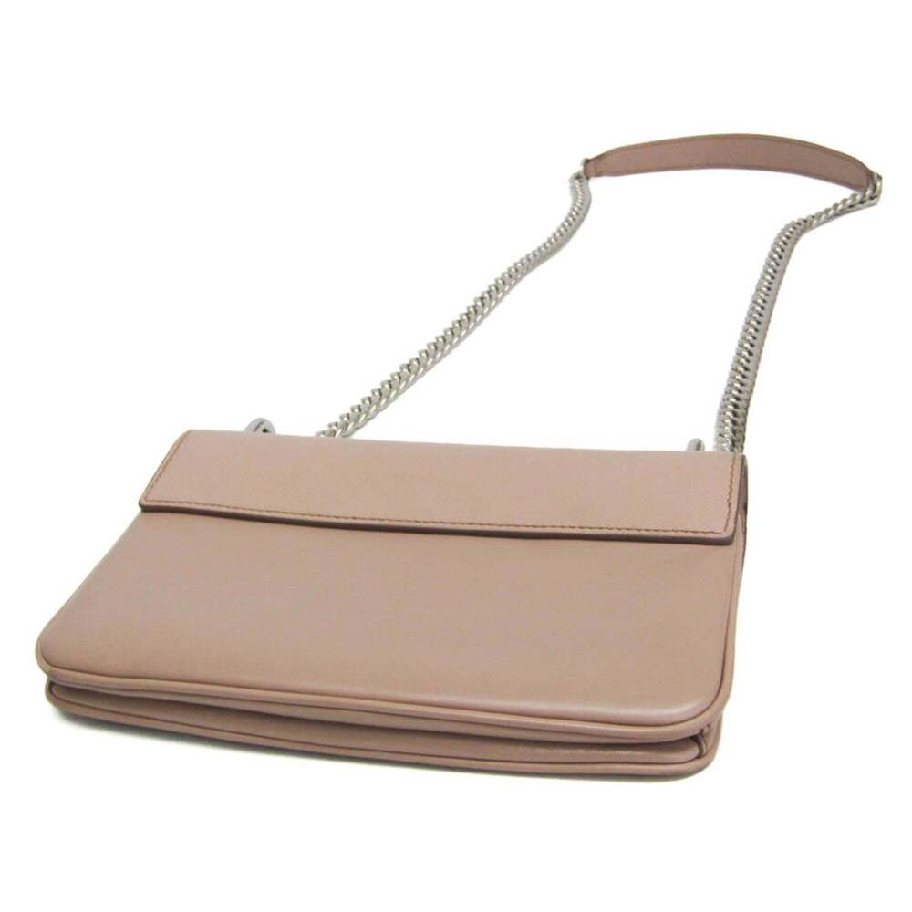 PRADA Cream Leather Saffiano Shoulder Bag - Picture 3 of 16